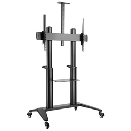 [DACEXCS1201000] Dacomex - Carrello nero su ruote - Altezza regolabile - 75''-105'' - VESA 1000x6