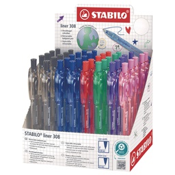 [106162] Expo 40pz penna a sfera Liner 308 colori assortiti Stabilo