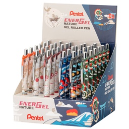 [106165] Expo 36 roller Energel Nature punta 0,7mm fusto fantasie assortite Pentel