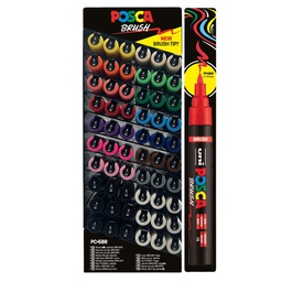 [106170] Expo 60 marcatore Posca Brush colori assortiti Uni Mitsubishi