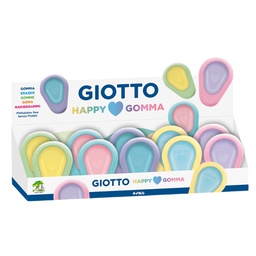[106188] Happy Love gomma colori pastello assortiti Giotto