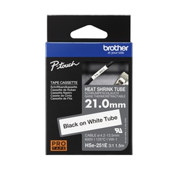 [BROHSE251E] NASTRO BROTHER TERMORESTRINGENTE  HSE251E  21.0 mm x 1.5 m. sfondo bianco con sc