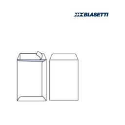 [44665] 100 BUSTE A SACCO BIANCHE 230X330MM 80GR C/STRIP BLASETTI