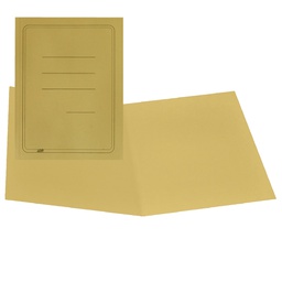 [44854] 100 CARTELLINE SEMPLICI GIALLO C/STAMPA 145GR