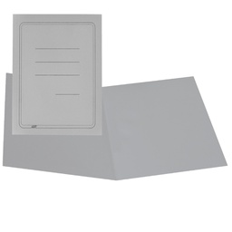 [45662] 100 CARTELLINE SEMPLICI GRIGIO C/STAMPA 145GR