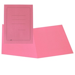 [45661] 100 CARTELLINE SEMPLICI ROSA C/STAMPA 145GR