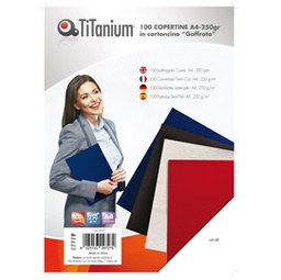 [68471] 100 COPERTINE A4 CARTONCINO GOFFRATO 230g BLU TiTanium