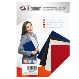 [68472] 100 COPERTINE A4 CARTONCINO GOFFRATO 250g ROSSO TiTanium