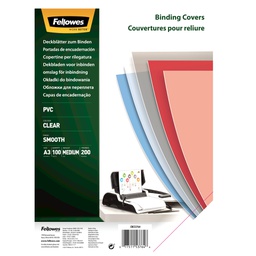 [77769] 100 COPERTINE CLEAR PVC 200MIC A3 TRASPARENTE NEUTRO