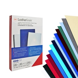 [47211] 100 COPERTINE LEATHERGRAIN 250GR A3 NERO GOFFRATO