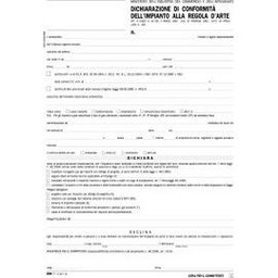 [50287] 100FG 29,7X21 DICHIARAZIONE CONFORMITA' IMPIANTO SNAP A 5 COPIE AUTORIC E9071