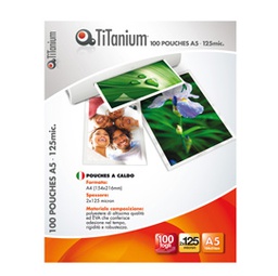 [68538] 100 POUCHES 154x216mm (A5 125my TiTanium