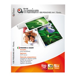 [68533] 100 POUCHES 216x303mm (A4 75my TiTanium