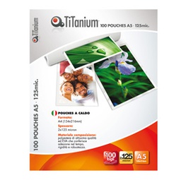 [68548] 100 POUCHES 60x90mm 125my BUSINESS CARD TiTanium