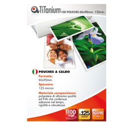 [68548] 100 POUCHES 60x90mm 125my BUSINESS CARD TiTanium