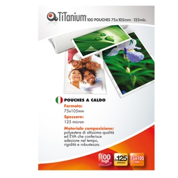 [68560] 100 POUCHES 75x105mm 125my JUMBO CARD TiTanium