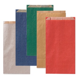 [94701] 100 sacchetti a soffietto 8x16+2,5cm colori scuri assortiti Rex Sadoch
