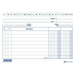[52089] 100 SCHEDE 2 COLONNE ORIZZONTALE 10.5X15CM E3129BL EDIPRO
