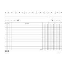 [56342] 100 SCHEDE 3 COLONNE ORIZZONTALI 17X24CM E3369BL
