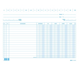 [63262] 100 SCHEDE DARE/AVERE/SALDO/IVA 17x24CM ORIZZ. E3379 Edipro