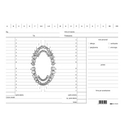 [53166] 100 SCHEDE PER DENTISTI 17X24CM VERDE E3529 EDIPRO