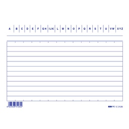 [52086] 100 SCHEDE RIGATE ORIZZONTALE 10.5X15CM E3126BL EDIPRO