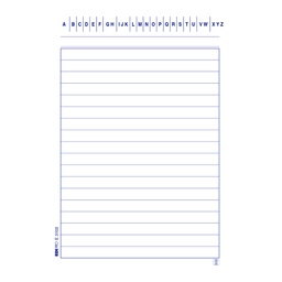 [52085] 100 SCHEDE RIGATE VERTICALE 15X10.5CM E3103BL EDIPRO