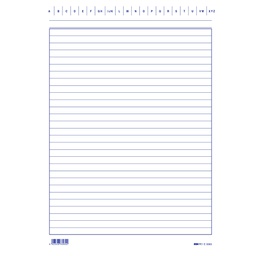 [53103] 100 SCHEDE RIGATE VERTICALE 24X17CM E3393BL EDIPRO