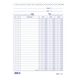 [55561] 100 SCHEDE VERTICALE 21X15CM DARE/AVERE/SALDO E3336BL