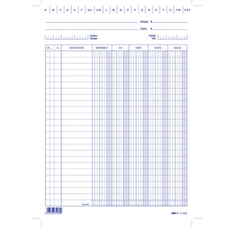 [52867] 100 SCHEDE VERTICALI 24X17CM DARE/AVERE/SALDO/IVA E3426BL EDIPRO