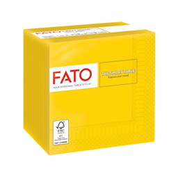 [91338] 100 tovaglioli carta 24x24cm 2 Veli Giallo Fato