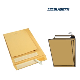 [53694] 10 BUSTE A SACCO AVANA 250X353X40MM CON SOFFIETTI E STRIP MONODEX