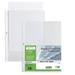 [26044] 10 buste forate ATLA T 150 30x42cm liscio A3 Libro SEI ROTA