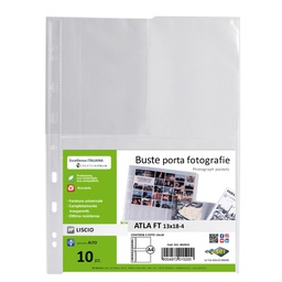 [48119] 10 BUSTE FORATE PORTA FOTO A 4 SPAZI 13X18 SEI ROTA
