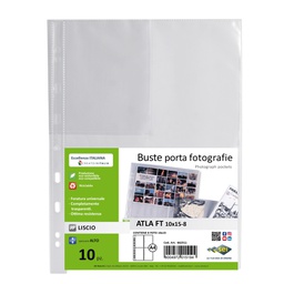 [48118] 10 BUSTE FORATE PORTA FOTO A 8 SPAZI 10X15 SEI ROTA