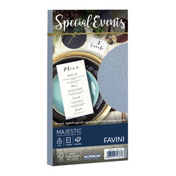 [53525] 10 buste SPECIAL EVENTS METAL 120gr 110x220mm argento FAVINI