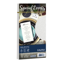 [53521] 10 buste SPECIAL EVENTS METAL 120gr 110x220mm bianco FAVINI