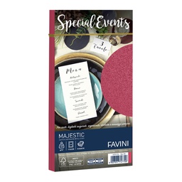 [53528] 10 buste SPECIAL EVENTS METAL 120gr 110x220mm rosso FAVINI