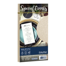 [80091] 10 buste SPECIAL EVENTS METAL 120gr 110x220mm sabbia FAVINI