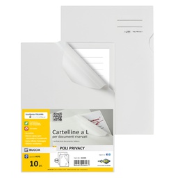 [90126] 10 Cartelline a L per documenti riservati POLI PRIVACY Sei rota
