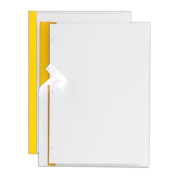 [48069] 10 cartelline Poli 200 210x297mm PP trasparente dorso giallo Sei Rota