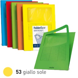 [35483] 10 cartelline SIGNO con finestra 140gr 22x31cm giallo sole FAVINI