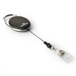 [71689] 10 Chiocciole YO-YO Style Nero con filo retrattile x portabadge Durable
