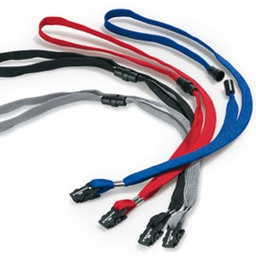 [57362] 10 CORDONCINO PORTABADGE IN TESSUTO 440X10MM BLU DURABLE