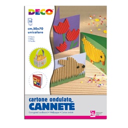 [66047] 10FG CARTONCINO ONDULATO 50X70CM NERO ART 2206/7 DECO