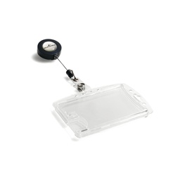 [57357] 10 PORTABADGE IN ACRILICO PER 2 PASS 54X87MM c/chiocciola DURABLE