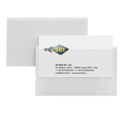 [25300] 10 PORTABIGLIETTI DA VISITA AUTOADESIVI 5,5X9CM ETICARD T