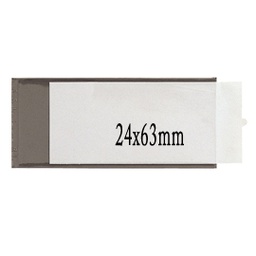 [25189] 10 PORTAETICHETTE ADESIVE IES A1 24X63MM SEI