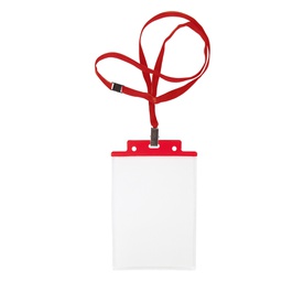 [80277] 10 PORTANOME PASS 6S-P 10x15cm (A6 ROSSO con CORDONCINO ROSSO