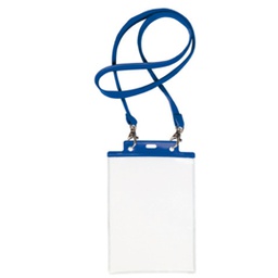 [80281] 10 PORTANOME PASS 7ST-M 15x21cm (A5 BLU con CORDONCINO BLU